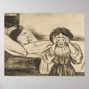 Edvard Munch - De dode moeder en haar kind Poster