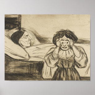 Edvard Munch - De dode moeder en haar kind Poster