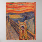 Edvard Munch De Kat Schreeuw Poster (Voorkant)