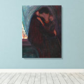 Edvard Munch - De Kus Canvas Afdruk (Insitu (Houten vloer))