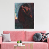 Edvard Munch - De Kus Canvas Afdruk (Insitu (Woonkamer))