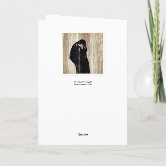 Edvard Munch - De kus IV Kaart (Achterkant)