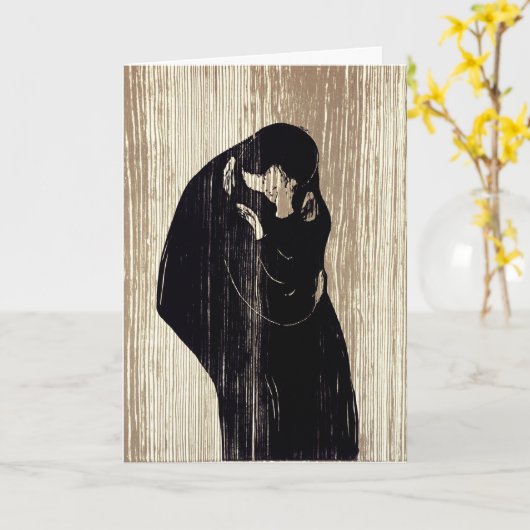 Edvard Munch - De kus IV Kaart (Gele Bloem)