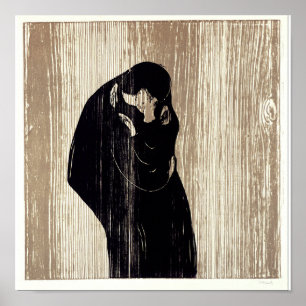Edvard Munch - De Kus IV Poster