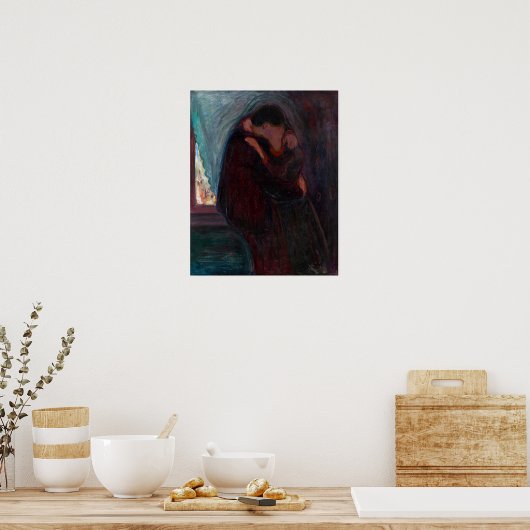 Edvard Munch - De Kus Poster (Keuken)
