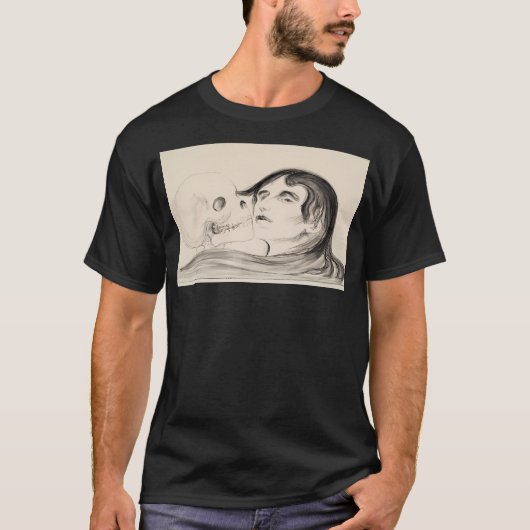 Edvard Munch de kus van de dood T-shirt (Voorkant)