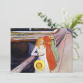 Edvard Munch - De meisjes op de brug 1901 Bedankkaart (Staand voorkant)