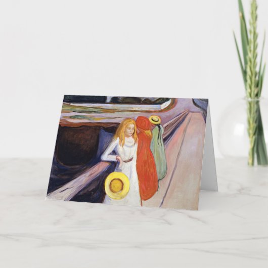 Edvard Munch - De meisjes op de brug 1901 Kaart (Voorkant)