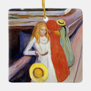 Edvard Munch - De meisjes op de brug 1901 Keramisch Ornament