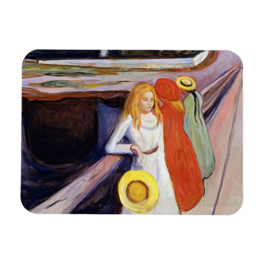 Edvard Munch - De meisjes op de brug 1901 Magneet (Horizontaal)