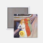 Edvard Munch - De meisjes op de brug 1901 Magneet (Voorkant / Achterkant)
