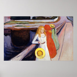 Edvard Munch - De meisjes op de brug 1901 Poster