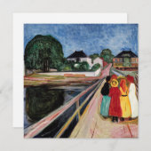 Edvard Munch - De Meisjes op de Brug 1902 Bedankkaart (Voorkant / Achterkant)