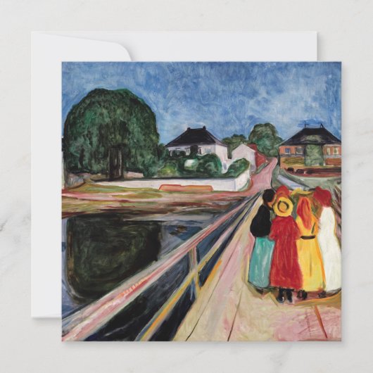 Edvard Munch - De Meisjes op de Brug 1902 Bedankkaart (Voorkant)
