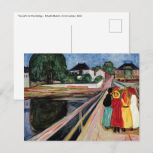 Edvard Munch - De meisjes op de brug 1902 Briefkaart