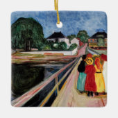 Edvard Munch - De meisjes op de brug 1902 Keramisch Ornament (Voorkant)