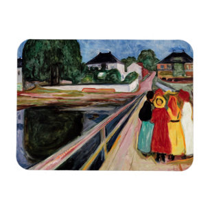 Edvard Munch - De meisjes op de brug 1902 Magneet