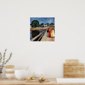 Edvard Munch - De meisjes op de brug 1902 Poster (Keuken)