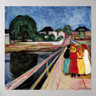 Edvard Munch - De meisjes op de brug 1902 Poster