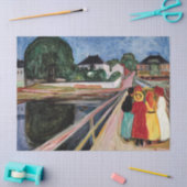 Edvard Munch - De meisjes op de brug 1902 Tissuepapier (Craft)
