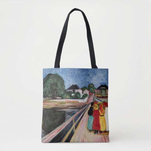 Edvard Munch - De meisjes op de brug 1902 Tote Bag (Voorkant)