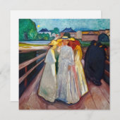 Edvard Munch - De meisjes op de brug 1903 Bedankkaart (Voorkant / Achterkant)