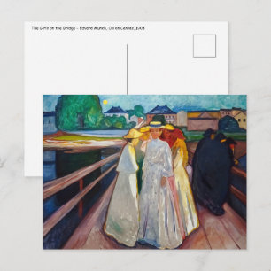 Edvard Munch - De meisjes op de brug 1903 Briefkaart