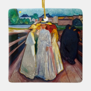 Edvard Munch - De meisjes op de brug 1903 Keramisch Ornament