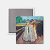 Edvard Munch - De meisjes op de brug 1903 Magneet (Voorkant / Achterkant)