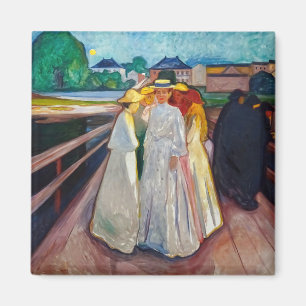 Edvard Munch - De meisjes op de brug 1903 Magneet