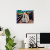 Edvard Munch - De Meisjes op de Brug 1903 Poster (Thuiskantoor)