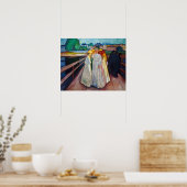 Edvard Munch - De Meisjes op de Brug 1903 Poster (Keuken)
