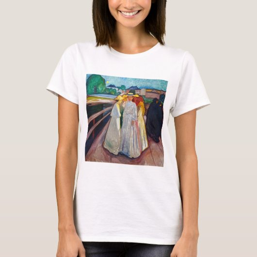 Edvard Munch - De meisjes op de brug 1903 T-shirt (Voorkant)