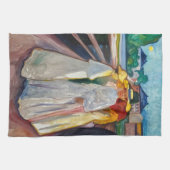 Edvard Munch - De meisjes op de brug 1903 Theedoek (Horizontaal)