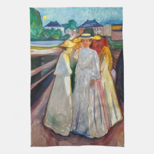 Edvard Munch - De meisjes op de brug 1903 Theedoek