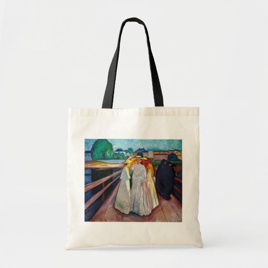 Edvard Munch - De meisjes op de brug 1903 Tote Bag (Voorkant)