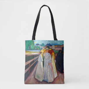Edvard Munch - De meisjes op de brug 1903 Tote Bag