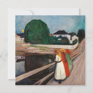 Edvard Munch - De meisjes op de brug Bedankkaart
