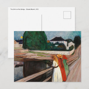 Edvard Munch - De meisjes op de brug Briefkaart