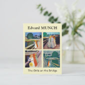 Edvard Munch - De meisjes op de brug Briefkaart (Staand voorkant)