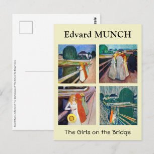 Edvard Munch - De meisjes op de brug Briefkaart