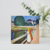 Edvard Munch - De meisjes op de brug in de witte n Bedankkaart (Staand voorkant)