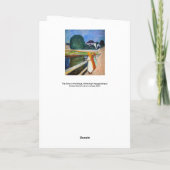 Edvard Munch - De meisjes op de brug in de witte n Kaart (Achterkant)