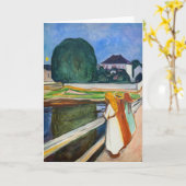 Edvard Munch - De meisjes op de brug in de witte n Kaart (Gele Bloem)