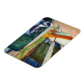 Edvard Munch - De meisjes op de brug in de witte n Magneet (Linkerzijde)