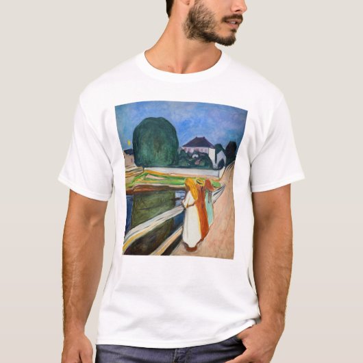 Edvard Munch - De meisjes op de brug in de witte n T-shirt (Voorkant)