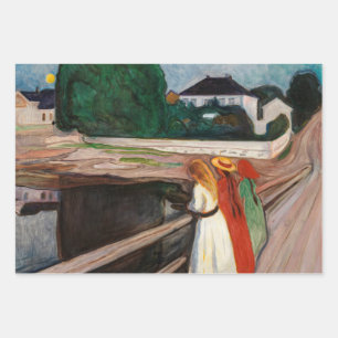 Edvard Munch - De meisjes op de brug Inpakpapier Vel