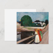 Edvard Munch - De meisjes op de brug Kaart (Voorkant / Achterkant)