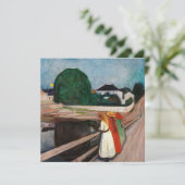Edvard Munch - De meisjes op de brug Kaart (Staand voorkant)
