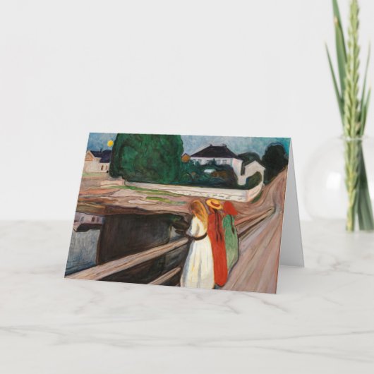Edvard Munch - De meisjes op de brug Kaart (Voorkant)